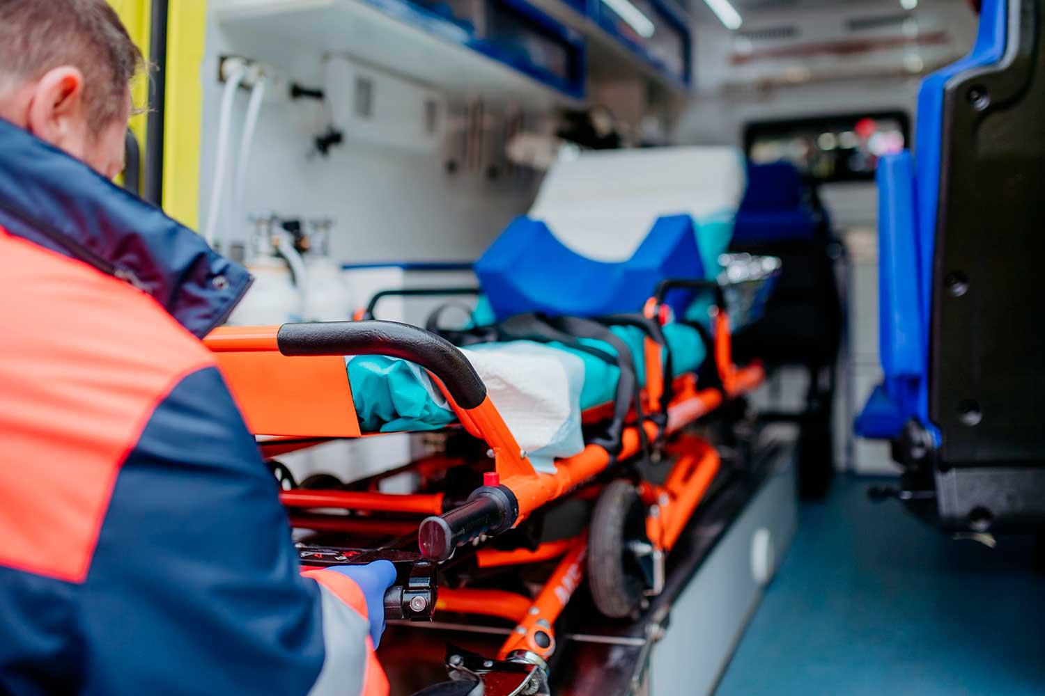 Interior ambulancia UTI